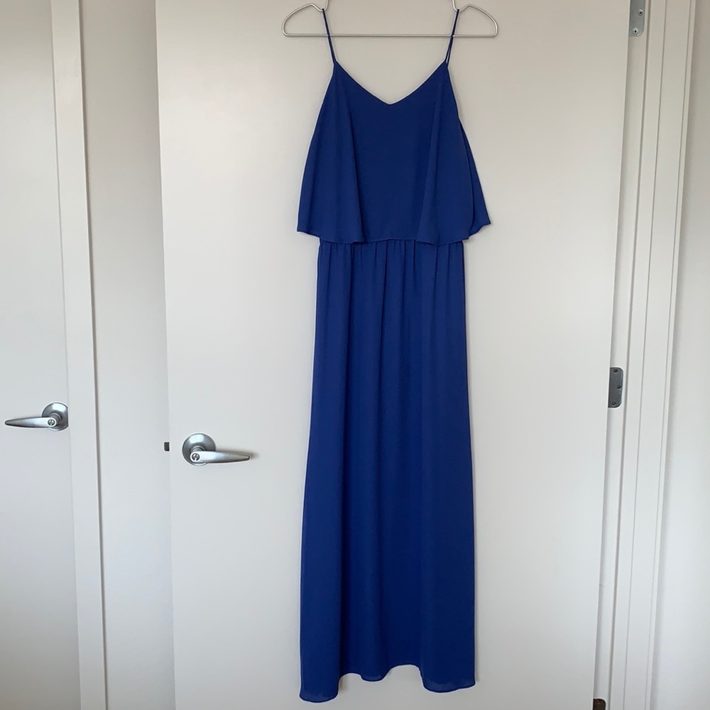 Mossimo Supply Co. Royal Blue Spaghetti Strap Maxi Dress
